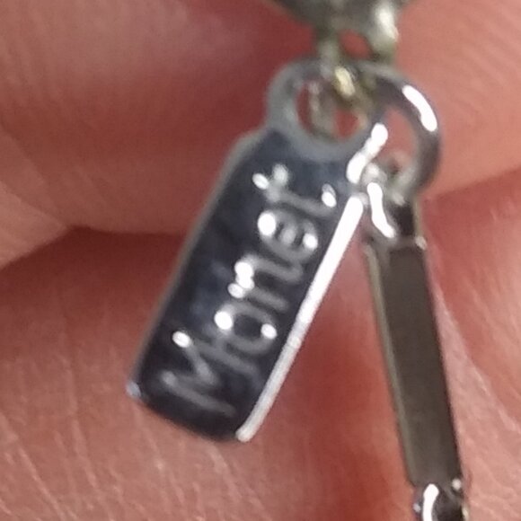 vintage Monet silver tone Modernist geometric  rectangle block links necklace - Picture 12 of 14